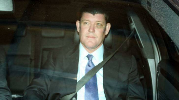 James Packer sports a black eye after the fight. Photo: INF