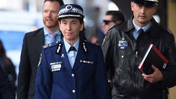 NSW Police Deputy Commissioner Catherine Burn arrives at the Lindt cafe siege inquest. Photo: Kate Geraghty