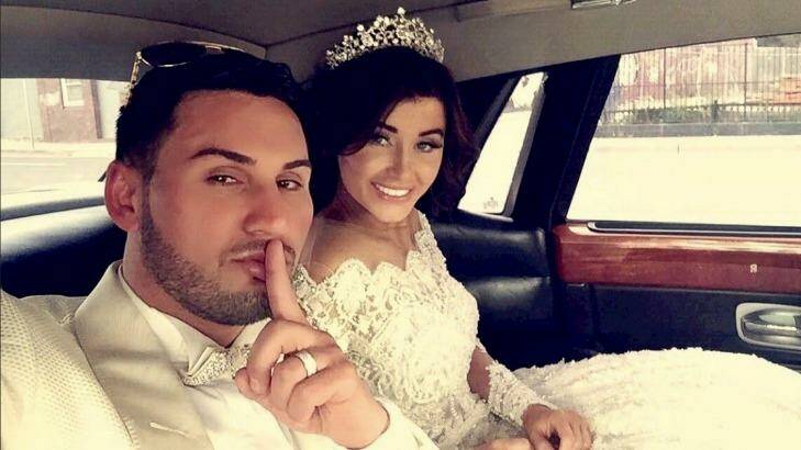 ?Salim Mehajer and his wife Aysha during their lavish wedding.  Photo: Facebook