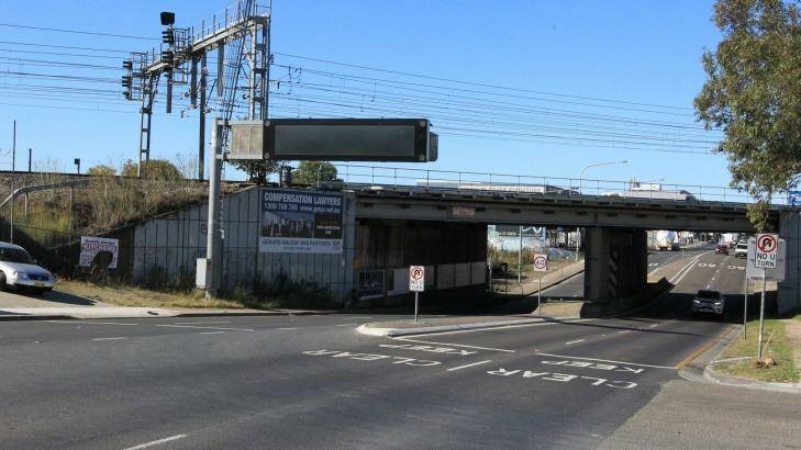 The rail bridge over Parramatta Road at Granville, another bridge for which no load rating is recorded. Photo: Peter Rae
