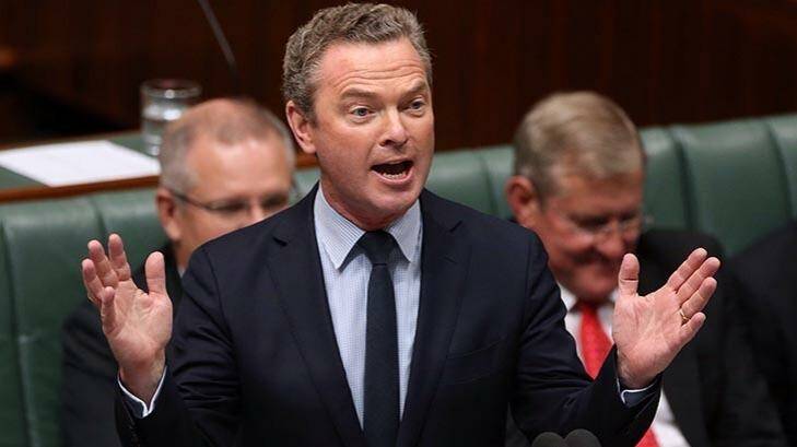 Education minister Christopher Pyne during question time at Parliament House. Photo: Andrew Meares