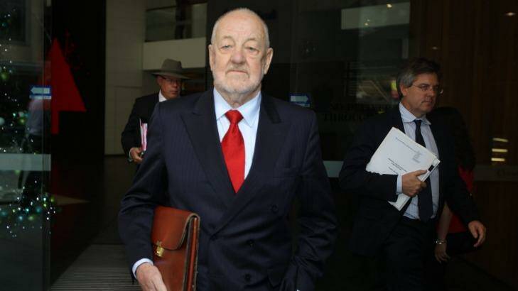 Mining mogul Travers Duncan outside the ICAC in 2012. Photo: Rob Homer