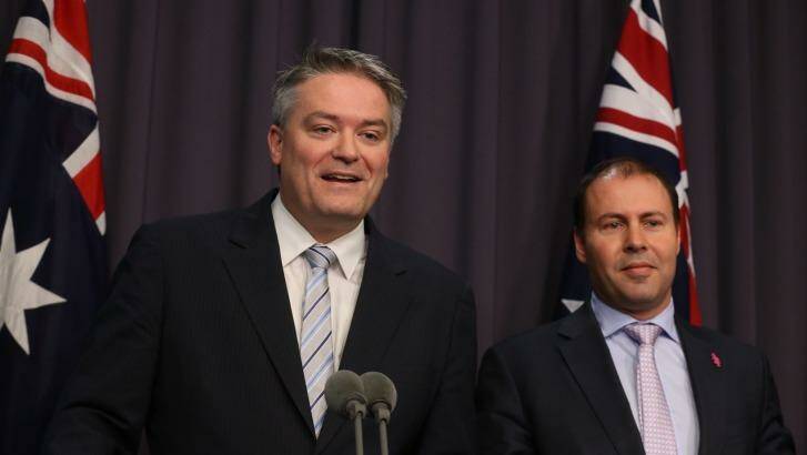 Radio host Ray Hadley questions Mr Hockey why the Coalition had not predicted the media embarrassment that would follow when it was revealed Senator Cormann and Mr Frydenberg had accessed two schemes. Photo: Andrew Meares
