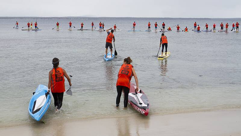 SHOWCASE EVENT: The 2015 Ocean and Earth Southern Cross SUP Festival was a big hit with competitors over the weekend. Photo: TYLER BELL/SNSW