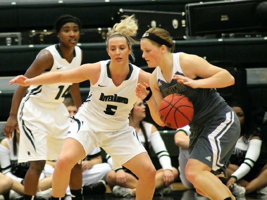 RISING STAR: Kate Bellamy, in white, has just completed her junior year at Northeastern State University.