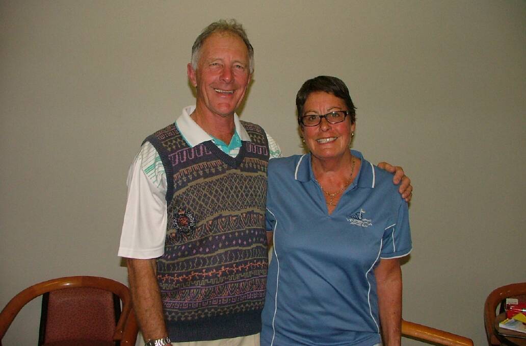 MIXED SUCCESS: The happy Vincentia Mixed Foursomes nett daily winners on Sunday, July 13 Ron Martyn and Lois Brown. 