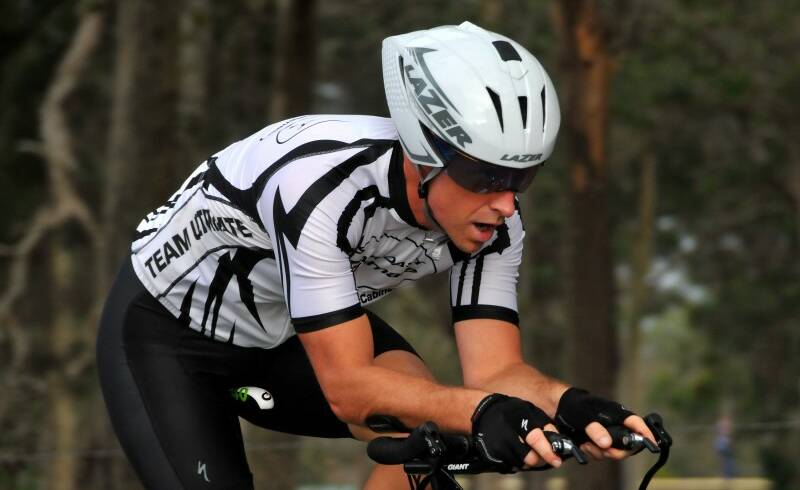 RACE AROUND: Brendon Miller competes in the Nowra Velo Club’s ITT event on Sunday.