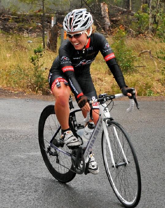 SHE’S HAPPY: Jade Colligan finished overall top five in the A grade women’s field in the first stage of the Canberra Women's Tour last Saturday.