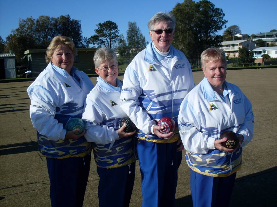 NEXT TIME: Greenwell Point fours runners-up are (from left) skip Kim Rudd, third Diana Medcalf, second Margaret Young and lead Maureen Vance. 
