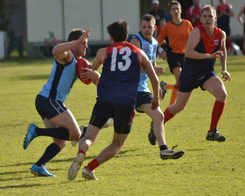 DODGE: New Nowra Blues recruit Alex Legge proves his worth on the field. 