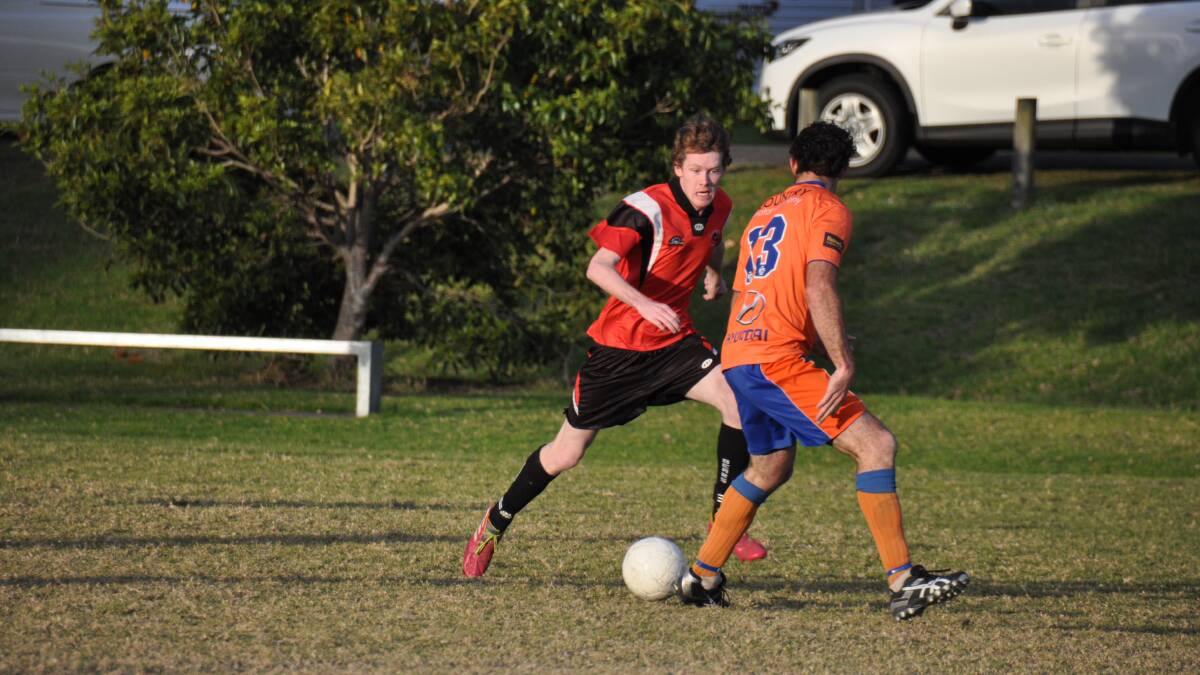 Action from the Shoalhaven United and Culburra Cougars match on Saturday at Lyrebird Park. 