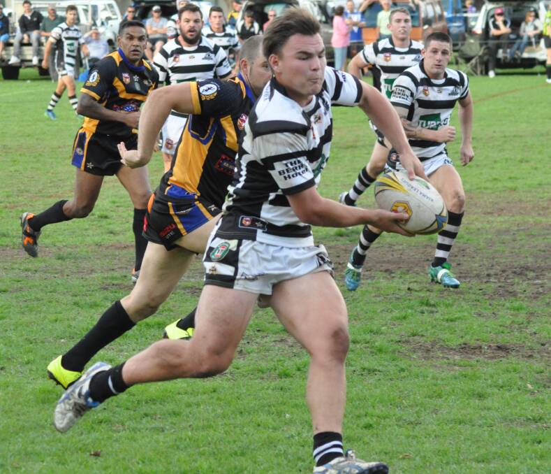 IMPRESSIVE HAUL: Berry Magpies centre Josh Coulter scored 36 points against Port Kembla last week and will be hoping for another big game against Kiama on Saturday. Photo:  PATRICK FAHY 