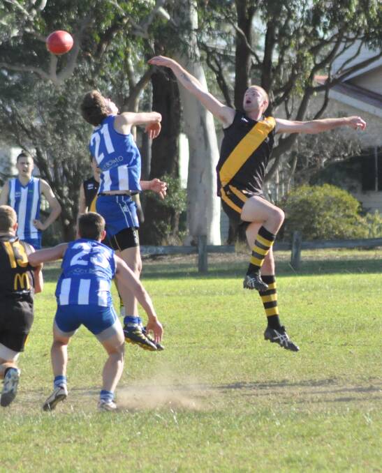 CLUB MAN: Bomaderry Tigers player Brent Tyrrell against Figtree Kangaroos on his way to 200 games with the club. 