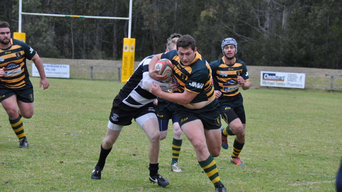 Action from the Shoalhaven v Kiama game at Shoalhaven Rugby Park on Saturday.
