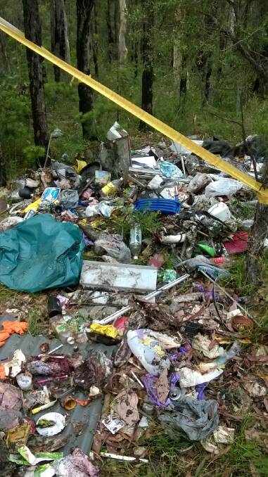 The haul of rubbish found at Yerriyong.
