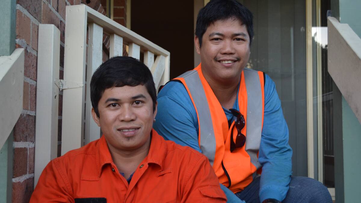 Roberto Rosales and Alan Viña, two of the 16 Filipino workers contracted by Chia Tung to work at Manildra’s Bomaderry site.