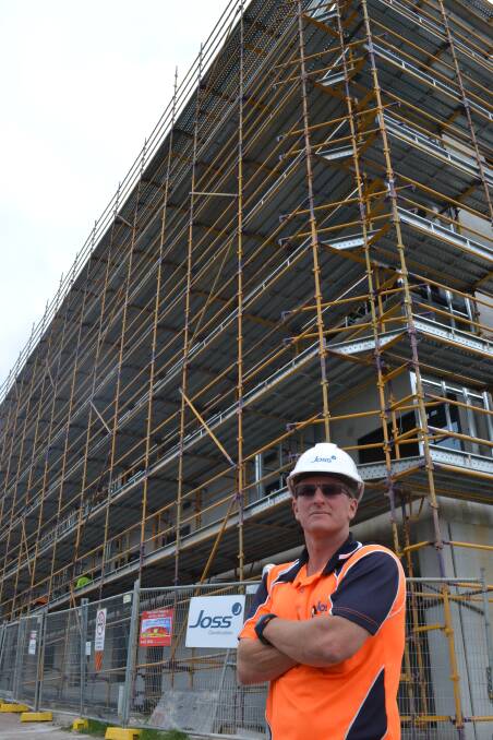 Joss site manager Richard Stamp at the Quest serviced apartments project in Nowra is frustrated with thieves and vandals who are targeting the site, including three incidents last week.