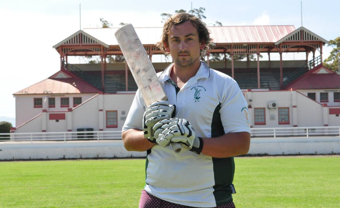 HAPPY HUNDRED: Nowra second grade captain Jono Clack’s 135 not out against Ulladulla was one of four centuries made in the Shoalhaven on Saturday. Photo: PATRICK FAHY  
