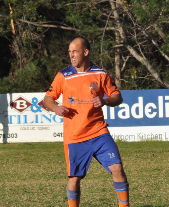 IRON MAN: Culburra coach Tony Gauci was full of praise for Keith Merivale’s performance in their 2-1 win over Manyana on Saturday, after he had already played a full game of reserve grade. Photo: PATRICK FAHY  