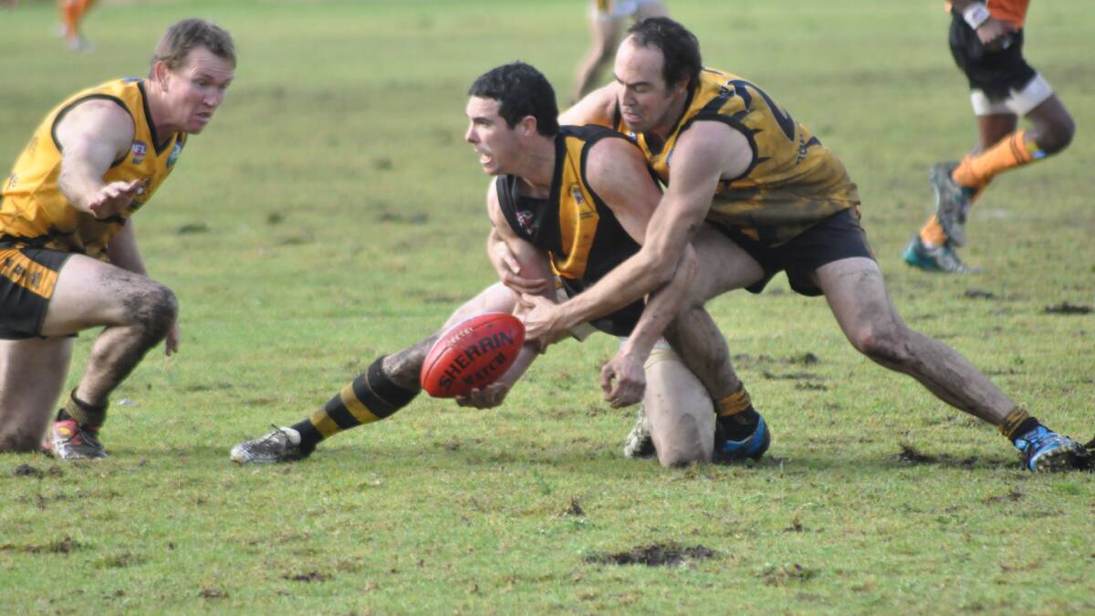 BRAVE EFFORT: Mat Ganderton was one of the Bomaderry Tigers’ best in their semi final loss to Northern Districts on Saturday. Photo: PATRICK FAHY  