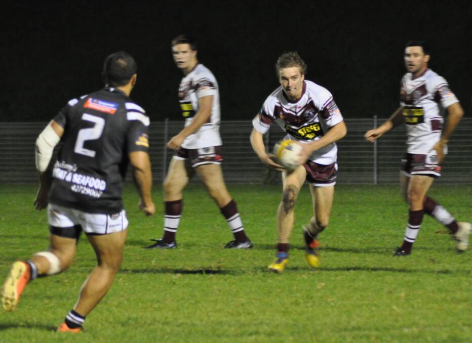 FLYING START: Winger Blake Jones was one of the Eagles try-scorers in their opening round 38-26 victory against Port Kembla Blacks at Centenary Field on Saturday night. Photo: PATRICK FAHY  