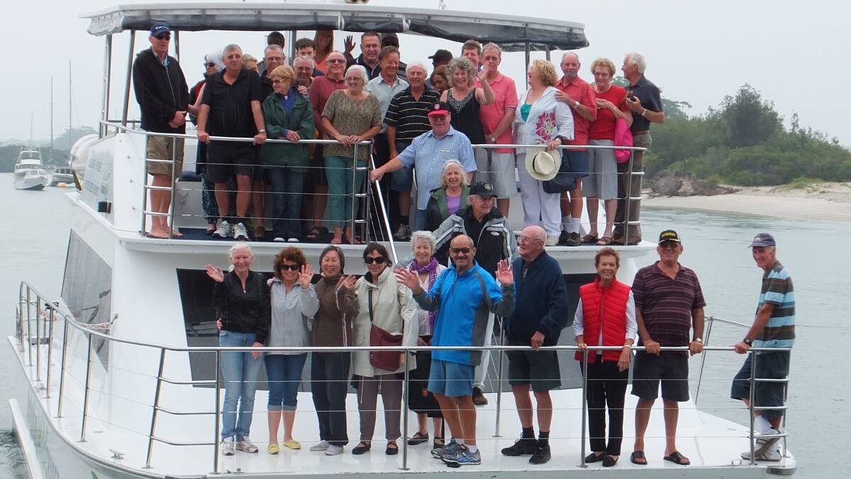 The Shoalhaven Ex-Services dance club members regularly enjoy outings; here they are on a recent dolphin watch cruise in Jervis Bay.