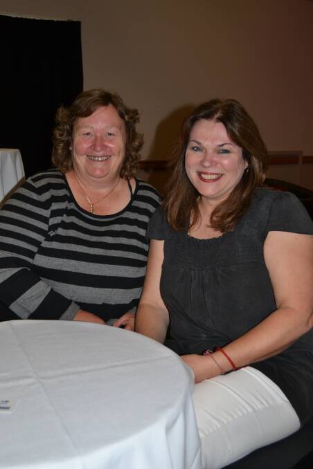 Elizabeth Beasley from Vincentia and Leona Curran from Huskisson have a good time at the Club Jervis Bay’s Members’ Party Night on Saturday.