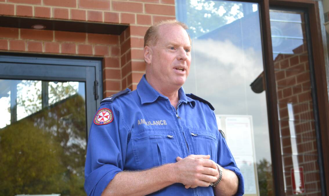 Kangaroo Valley’s Ambulance Station manager William Fuller greets guests at the celebration of the centre’s 10th anniversary and its gaining solar power.