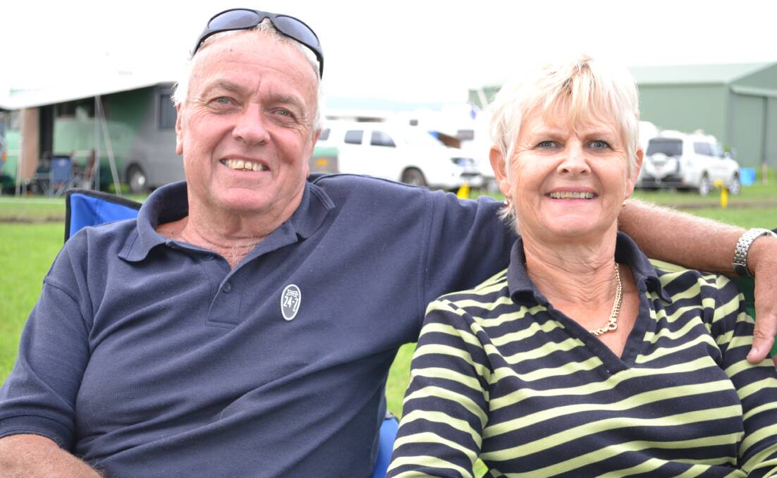 Barry and Donna Halsted from Smiths Lake have a great day at the Terara Country Music Campout on Saturday.