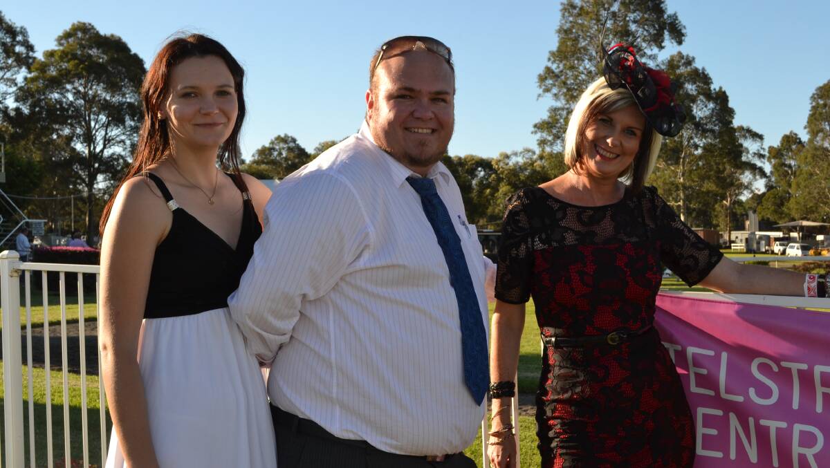 Michaela Suchanova from Bulli, Boyd Bonett from Bulli and Nicole Francis from Nowra look impressive at the 2014 Greenwell Point Cup day at the Shoalhaven City Turf Club on Sunday.   