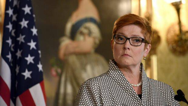 Defence Minister Marise Payne says she will discuss Australian troop numbers in Afghanistan with the US.  Photo: Steven Siewert
