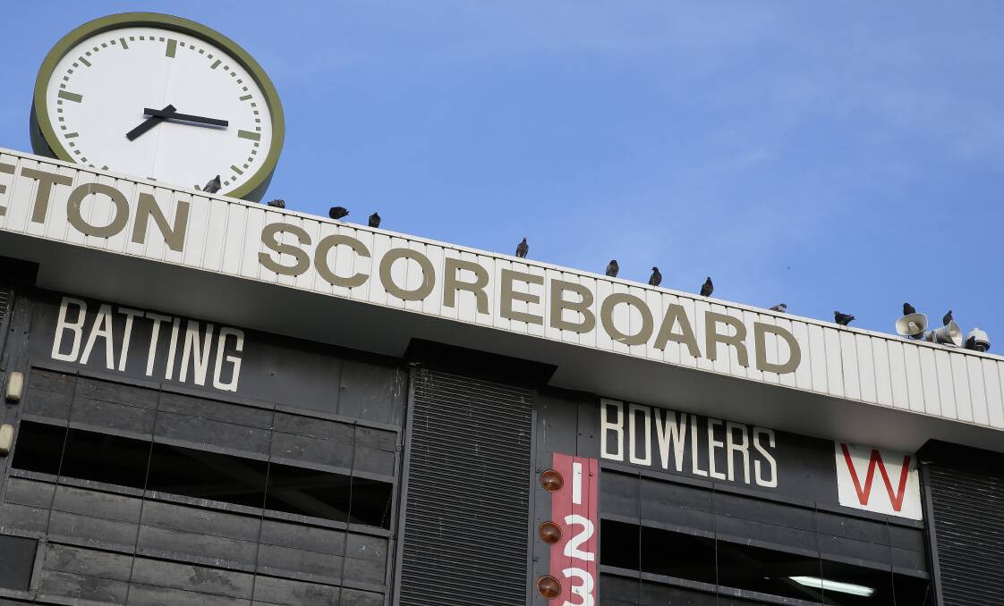 The historic Jack Fingleton scoreboard was named after a cricket legend. Fairfax images.