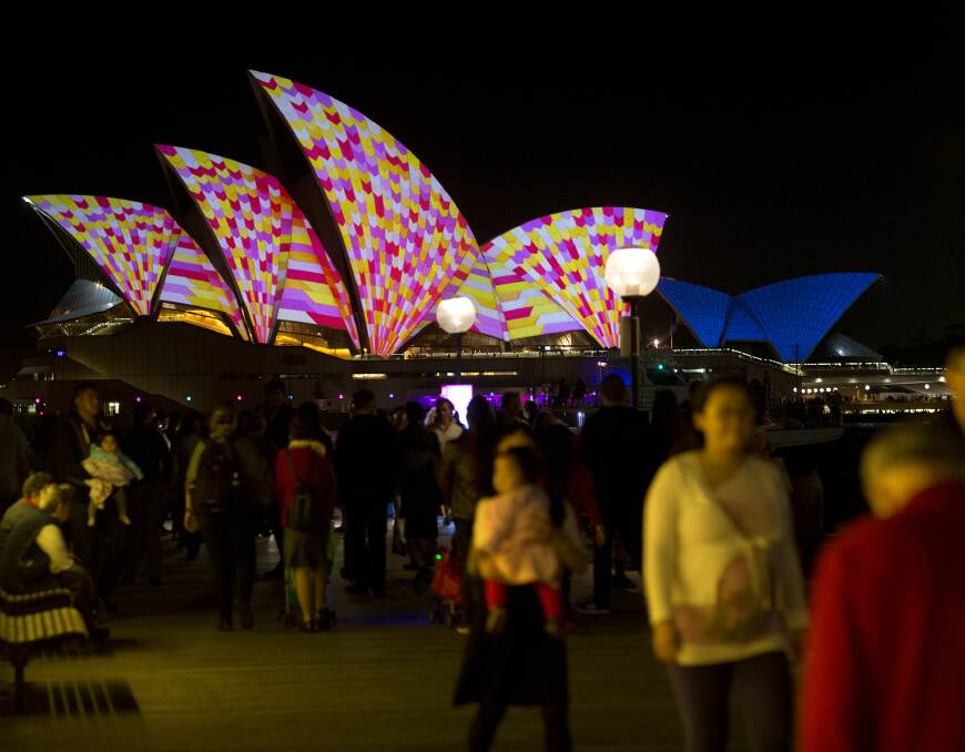 LIGHT SHOW: Vivid Sydney has inspired organisers of Shoalhaven River Festival to stage a smaller version.	Photo: VIVID SYDNEY