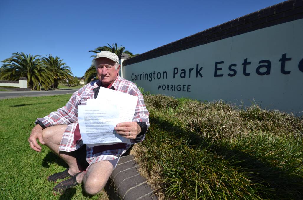 COMMUNITY SPIRIT: Keith Baker from Carrington Park Estate, Worrigee has called a meeting to address neighbourhood concerns about an increase in crime.