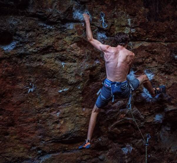 Michael Evans Photography captured a rock climber in Nowra.
