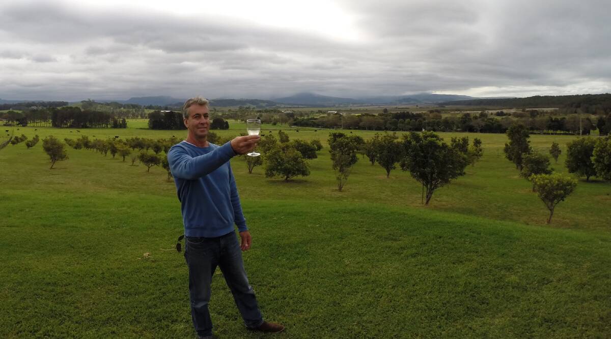 Mountain Ridge Wine owner Barry Starkey raises a glass to the upcoming Shoalhaven Coast Winter Wine Festival.