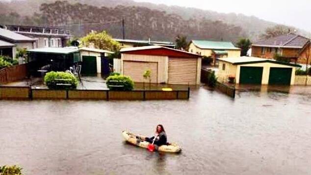 Flood waters on the South Coast dominate social media.