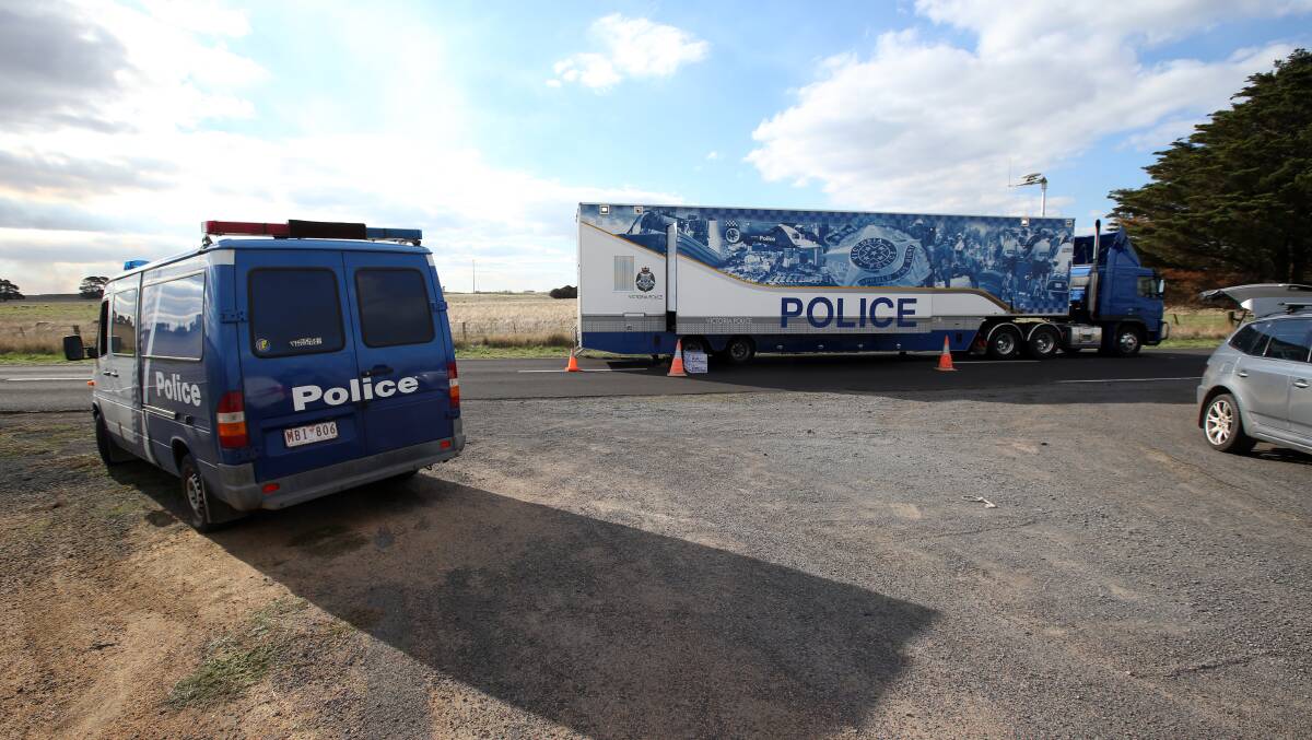 Police are still carrying out safety operations at Derrinallum after the bomb blast this week, which could keep the Hamilton Highway through the town closed over the Easter weekend.