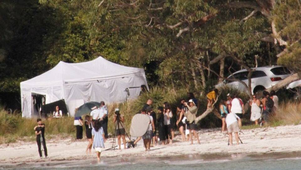 NOT SYDNEY: Kim Kardashian is photographed at Bristol Point, Jervis Bay, not Sydney, as she posted on Instagram.