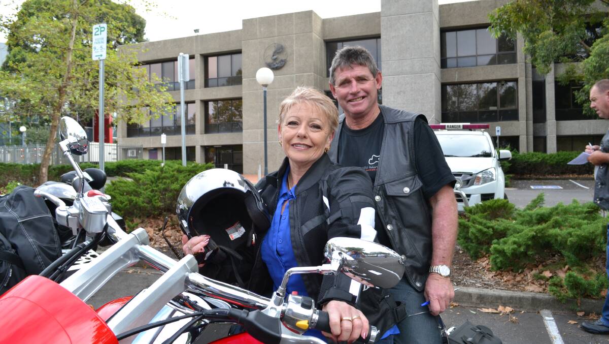 BOMADERRY BIKE RIDERS Barbara Bennett and Paul Stevens are looking forward to the first Shoalhaven Black Dog Ride from Nowra to Batemans Bay on Sunday, March 23. 