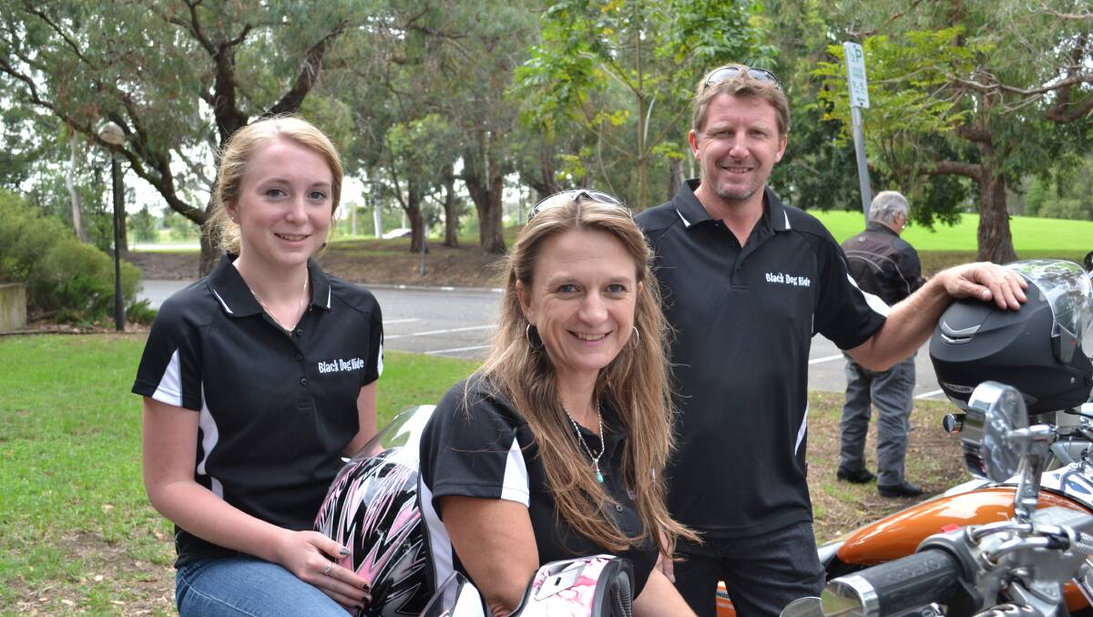 FAMILY EFFORT FOR BLACK DOG RIDE. Michelle and Lyle Edwards from Sanctuary Point will ride with daughter Tamara McKill from Basin View to Batemans Bay on Sunday to help raise the issue of depression and suicide prevention. 