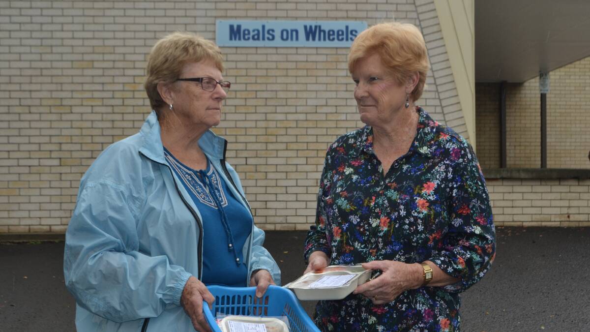 UNCERTAIN FUTURE: Volunteers with Meals on Wheels Coral Baxter and Mary Brunton are unhappy about the cost of meals going up. 