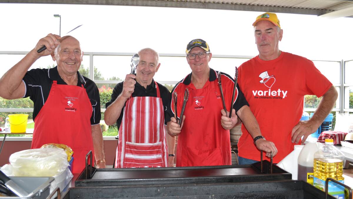 TOP CHEFS: Ross Stuart from Worrigee, Bill Betts from Mittagong, David Willshire from Cambewarra and Les White from Nowra at the Variety Bash golf day.