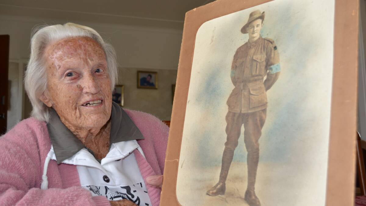 Nowra resident Norma Irwin’s father Reg Cashman who was a member of the 1915 Waratah march.