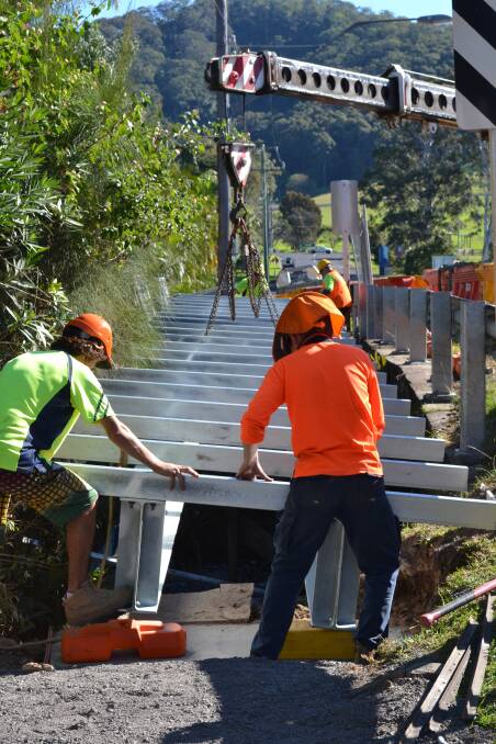 Replacement of the old wooden footbridge at Shoalhaven Heads with a new steel superstructure.