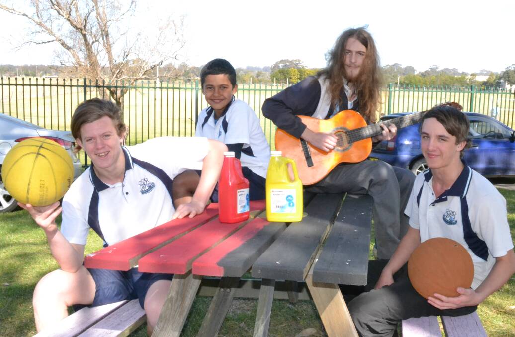 Nowra High students (from left) Daniel Burns, Izaiah Williams, Trent Walters and Kirren Burger along with fellow classmates are among the 27 finalists in their section of the NOVA Employment Focus on Ability Short Film competition.