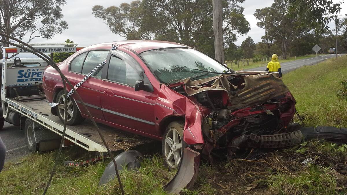 A 26-year-old Fairy Meadow man has been sentenced to 20 months jail after crashing his car into a power pole during a police pursuit in Nowra and Worrigee in the early hours of Wednesday morning.