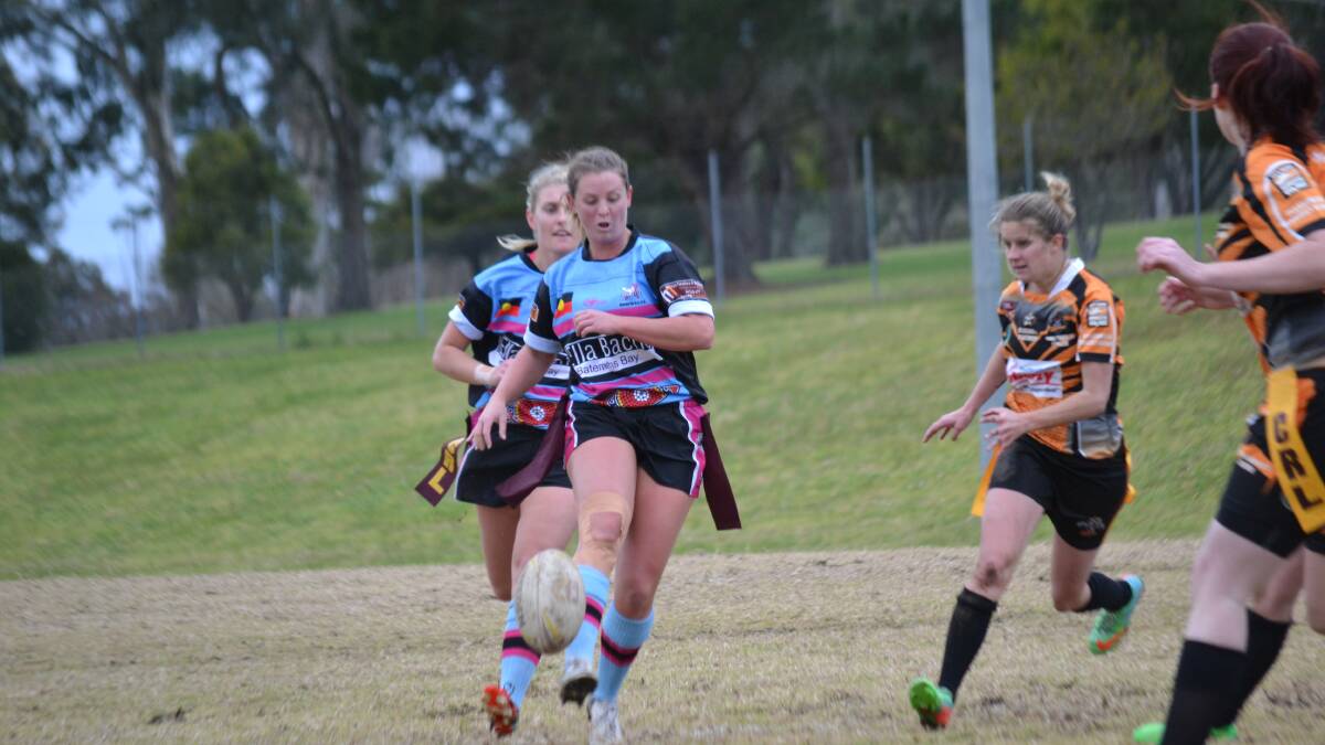 ON THE BOOT: Hannah Cadogan, pictured playing against Batemans Bay, and her Sharkettes team mates play their elimination final in Cooma on Saturday. 