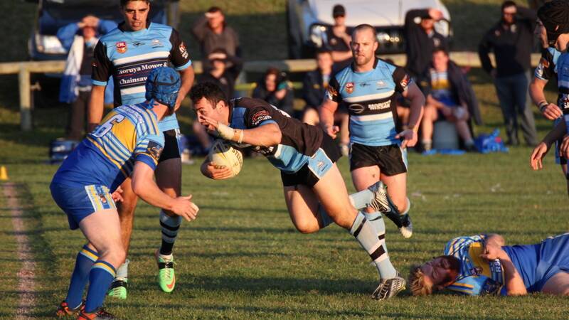 BEST ON GROUND: Dillon Johnston starred for the Sharks in its 40-18 win against Bombala Blue Heelers on Saturday. Photo: Andrew Jones. 
