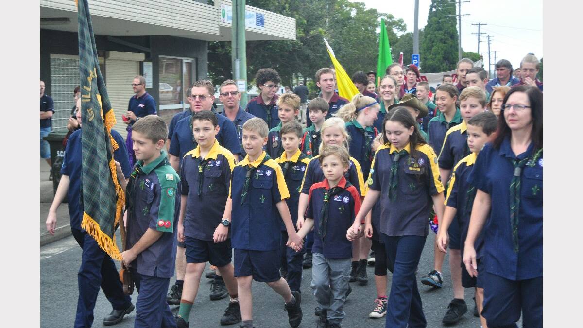 The Anzac Day march in Bomaderry was very popular this morning.